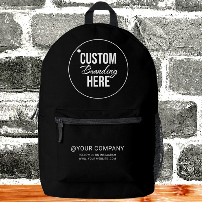 Sac À Dos Imprimé Marque promotionnelle pour petites entreprises Noi (logo black promotional company backpack)