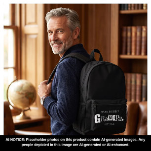 Sac À Dos Imprimé Meilleur Grand-Père du Monde Année de Création Cit