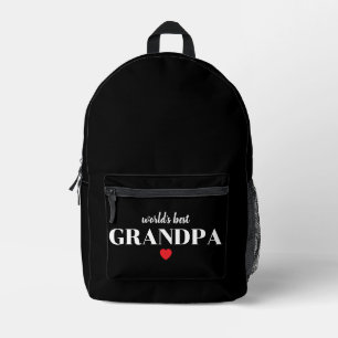 Sac À Dos Imprimé Meilleur Grand-Père du Monde Élégant Fête des Gran