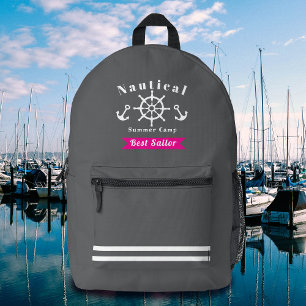 Sac À Dos Imprimé Meilleur marin nautique gris