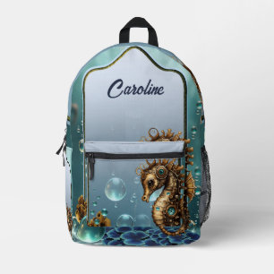 Sac À Dos Imprimé Merveilleux petit hippocampe à vapeur.
