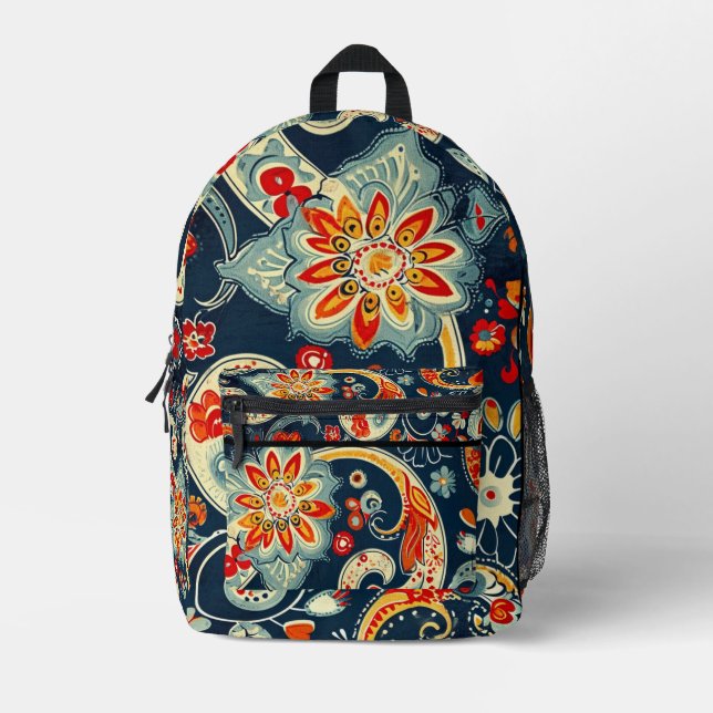 Sac À Dos Imprimé Midnight Paisley (Recto)