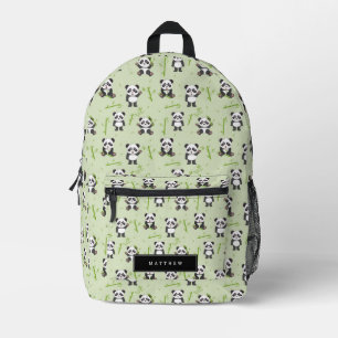 Sac À Dos Imprimé Mignon motif d'animaux Kawaii en bambou d'ours pan
