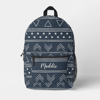 Sac À Dos Imprimé Mignonne bleu foncé Boue Nom du monogramme