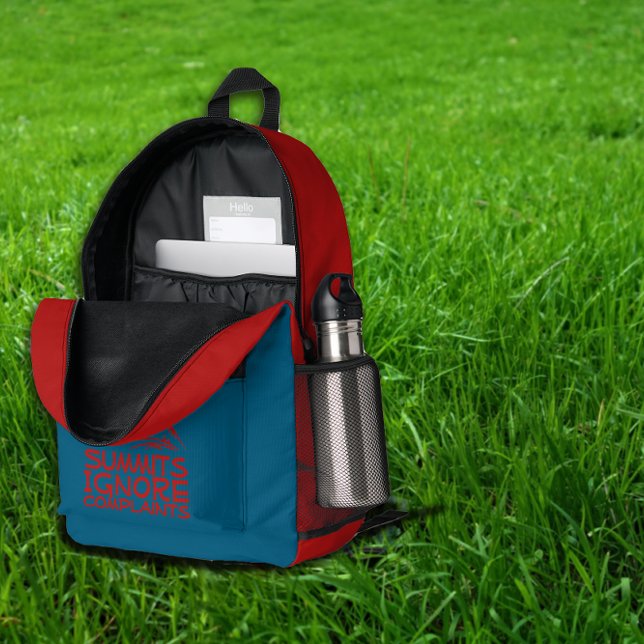 Sac À Dos Imprimé Minimal Mountain Art Hiking  blue red  Backpack (Créateur téléchargé)