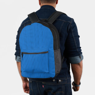 Sac À Dos Imprimé Minimaliste Bleu Géométrique Nom Personnalisé