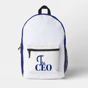 Sac À Dos Imprimé Minimaliste Moderne Le PDG Bleu