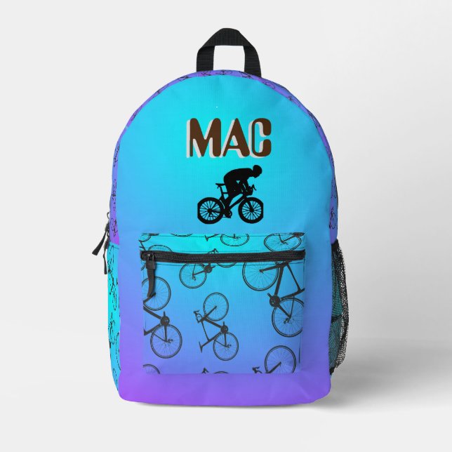 Sac À Dos Imprimé Mochila con estampado de bicicletas  con su nombre (Recto)
