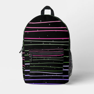 Sac À Dos Imprimé Mochila con estrellas con líneas onduladas