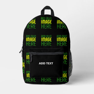 SAC À DOS IMPRIMÉ MODÈLE DE TEXTE D'IMAGE NOIRE SIMPLE ET MODERNE