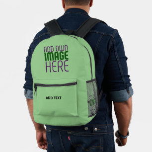 SAC À DOS IMPRIMÉ MODELE DE TEXTE D'IMAGE VERT MENTHE ÉDITABLE MODER