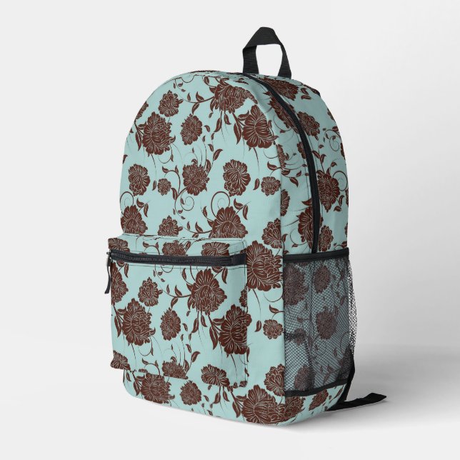 Sac À Dos Imprimé Modèle floral 13 (Coin arrière droit)