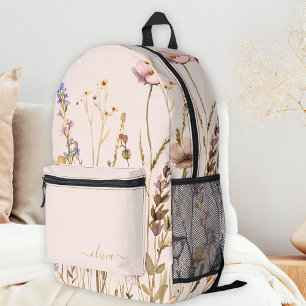 Sac À Dos Imprimé Modèle floral chic personnalisé Fleur sauvage de n