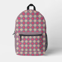 Modèle floral de pourpre et de fleurs blanches sur
