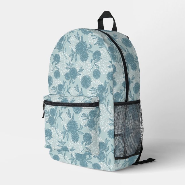 Sac À Dos Imprimé Modèle floral rétro (Coin arrière droit)