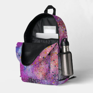 Sac À Dos Imprimé Moderne dégradé bleu cosmos espace galaxie filles