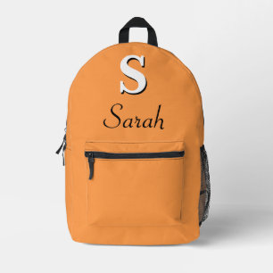 Sac À Dos Imprimé Moderne Élégant Lucky Orange Monogram