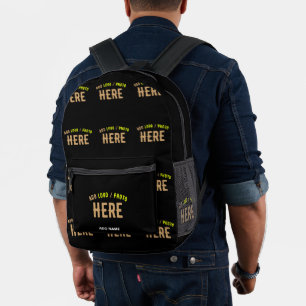 SAC À DOS IMPRIMÉ MODERNE ET MODERNE PERSONNALISABLE NOIR VÉRIFIÉ