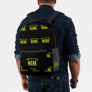 SAC À DOS IMPRIMÉ MODERNE ET MODERNE PERSONNALISABLE NOIR VÉRIFIÉ
