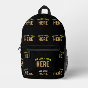 SAC À DOS IMPRIMÉ MODERNE ET MODERNE PERSONNALISABLE NOIR VÉRIFIÉ
