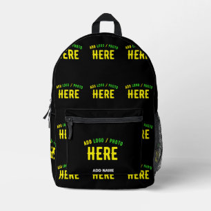 SAC À DOS IMPRIMÉ MODERNE ET MODERNE PERSONNALISABLE NOIR VÉRIFIÉ