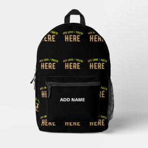 SAC À DOS IMPRIMÉ MODERNE ET MODERNE PERSONNALISABLE NOIR VÉRIFIÉ