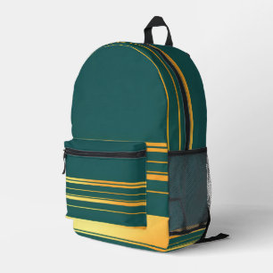 Sac À Dos Imprimé Moderne Green Gold Luxury Linen Texture Collection