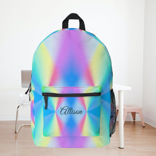 Sac À Dos Imprimé Moderne irisé pastel couleur arc-en-ciel
