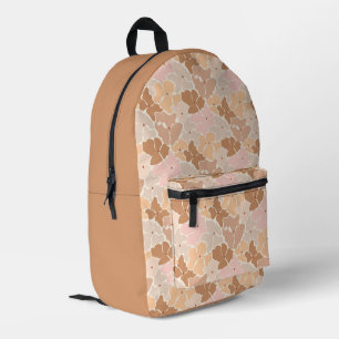 Sac À Dos Imprimé Moderne Pastel Rose Orange Floral Fille Motif
