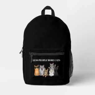 Sac À Dos Imprimé Moins de gens plus de chats Chats noirs mignons