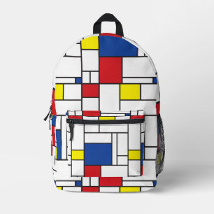 Sac À Dos Imprimé Mondrial Minimaliste Géométrique De Stijl Art Mode
