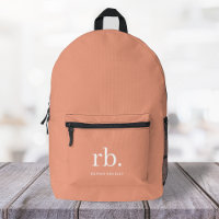 Monogramme Corail Pêche Élégante Feminine Minimali