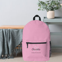 monogramme de nom rose
