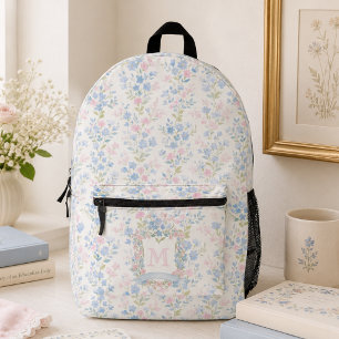 Sac À Dos Imprimé Monogramme Floral Féminin