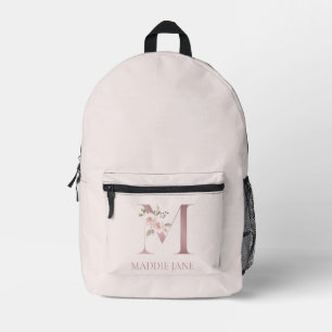 Sac À Dos Imprimé Monogramme floral M Nom