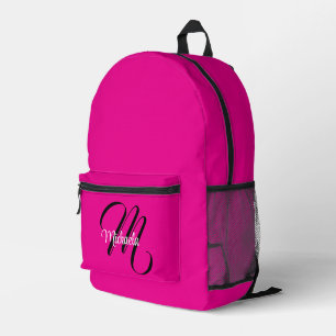 Sac À Dos Imprimé Monogramme initial minimaliste moderne nom rose ch
