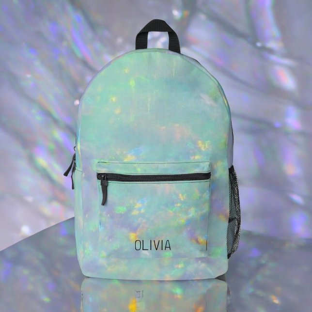 Sac À Dos Imprimé Monogramme Iridescendant Opale mignonne pour enfan (Créateur téléchargé)