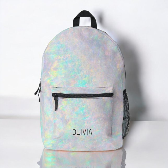 Sac À Dos Imprimé Monogramme Iridescendant Opale mignonne pour enfan (Créateur téléchargé)