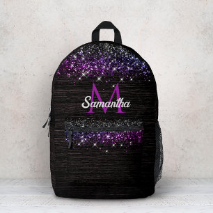 Sac À Dos Imprimé Monogramme mignon noir de fausse parties scintilla
