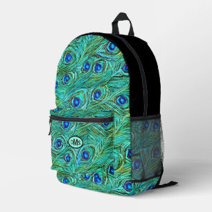 Sac À Dos Imprimé Monogramme Motif de plume de paon torride