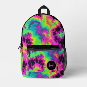 Sac À Dos Imprimé Monogramme Neon Tie Dye