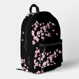 Sac À Dos Imprimé Monogramme noir rose cerisier