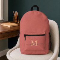 Monogramme personnalisé en or rose poussiéreux mod