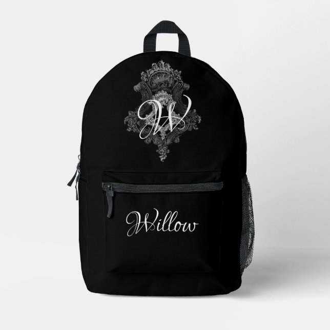 Sac À Dos Imprimé Monogramme personnalisé initial (Recto)