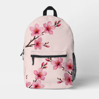 Sac À Dos Imprimé Monogramme Rose Fleur de Cerisier