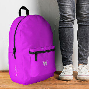 Sac À Dos Imprimé Monogramme rose néon rose élégant et sportif