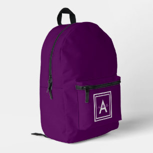 Sac À Dos Imprimé Monogramme violet personnalisé