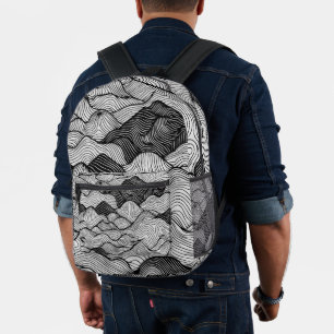 Sac À Dos Imprimé Montagnes topographiques
