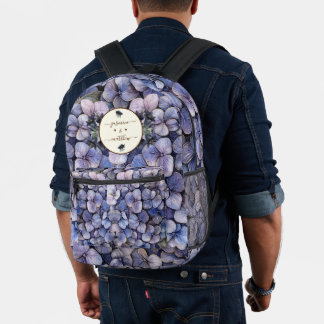 Sac À Dos Imprimé Moody Black Floral Classic Couple Names Wedding