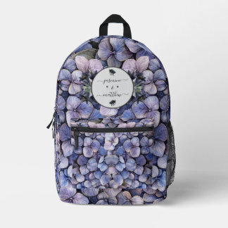 Sac À Dos Imprimé Moody Black Floral Classic Couple Names Wedding